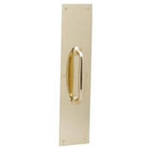 Schlage SC8400 Series SC8311-5B33.5X15G Pull Plate, 3-1/2 in W, 15 in H, Brass, Brass