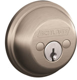 Schlage B62NV 619 Entry Deadbolt, 1 Grade, Keyed Alike Key, Metal, Satin Nickel, 2-3/8 x 2-3/4 in Backset, C, K4 Keyway