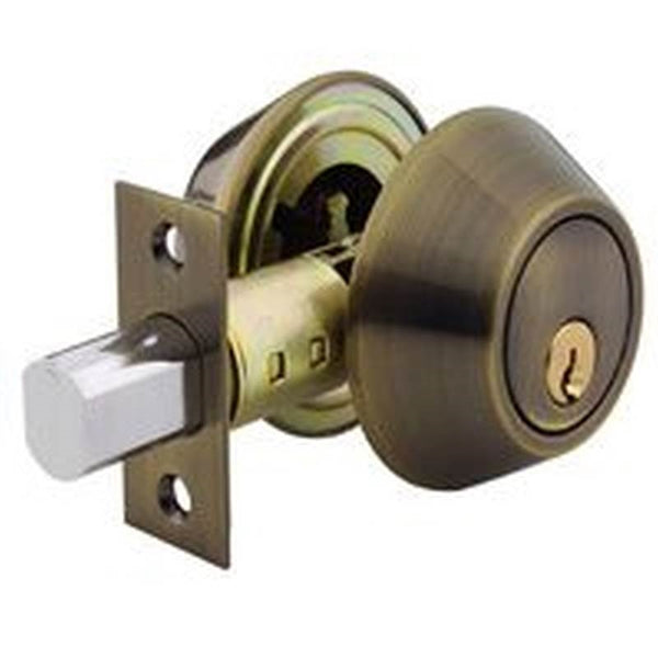 Schlage B62NV609KA4 Entry Deadbolt, 1 Grade, Keyed Alike Key, Metal, Antique Brass, 2-3/8 x 2-3/4 in Backset