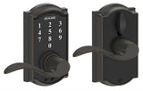 Schlage Camelot Series FE695VCAMXACC716 Keypad Lock, Aged Bronze, 2-3/8 x 2-3/4 in Backset, 1-3/8 to 1-3/4 in Thick Door
