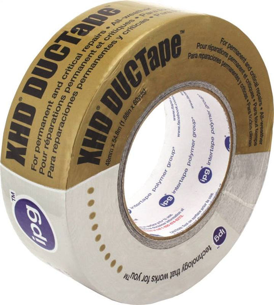 IPG 9603 Duct Tape, 60 yd L, 2.83 in W, Cloth Backing, Silver