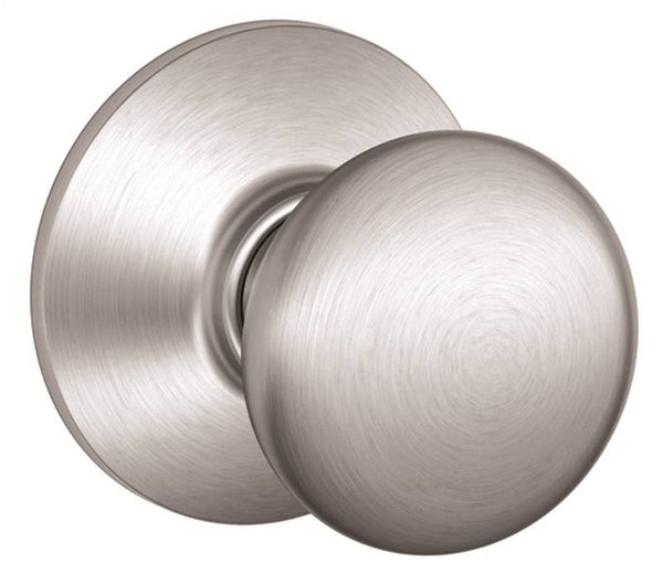 Schlage Plymouth Series F10CSV 626 Passage Door Knob, Metal, Satin Chrome