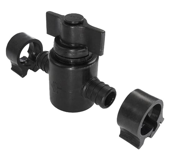 Flair-It 30894 Stop Valve, 3/4 x 3/4 in Connection, 100 psi Pressure, Polysulfone Body