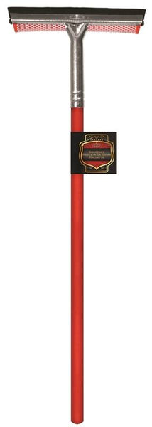SM ARNOLD 25-621 Squeegee Sponge, Nylon/Rubber Blade, Wood Handle, Red