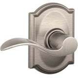 Schlage Accent Series F10VACC619CAM Passage Lever Lockset, Zinc, Satin Nickel Camel