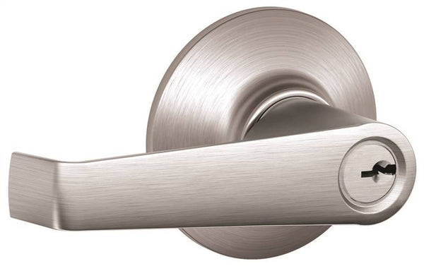 Schlage Elan Series F51A CSVELA626 Entry Lock, Solid Brass, Satin Chrome