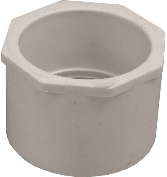 LASCO 437292BC Reducing Bushing, 2-1/2 x 2 in, Spigot x Slip, PVC, SCH 40 Schedule