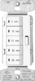 Eaton Wiring Devices PT18M-W-K Minute Timer, 15 A, 120 V, 1800 W, 5, 10, 15, 30, 60 min Off Time Setting, White