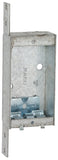 RACO 404 Switch Box, 1 -Outlet, 1 -Knockout, 1/2 in Knockout, Steel, Gray, Galvanized, Bracket Mounting