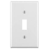 Leviton M24-88001-WMP Wallplate, 4-1/2 in L, 2-3/4 in W, 1 -Gang, Thermoset, White, Smooth