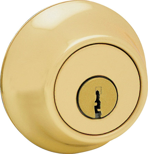 Kwikset 660 Series 6653CPRCALRCSK6 Deadbolt, 3 Grade, Keyed Alike Key, Steel, Polished Brass, 2-3/8 x 2-3/4 in Backset