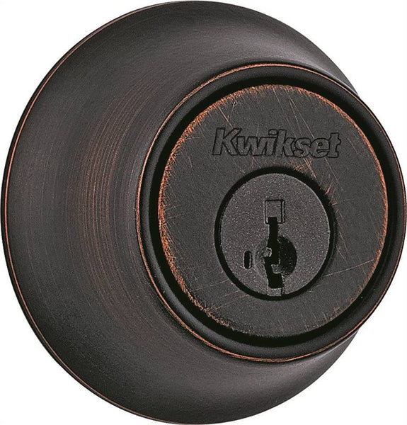 Kwikset 660 11P CP K6 Deadbolt, Alike Key, Steel, Venetian Bronze, 2-3/8 to 2-3/4 in Backset, K Keyway