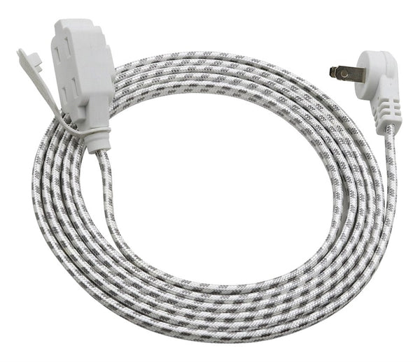 PowerZone Extension Cord, 16 AWG Cable, 9 ft L, Gray