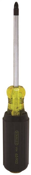 STANLEY 65-902 Screwdriver, #2 Drive, Phillips Drive, 8-1/2 in OAL, 4 in L Shank, Vinyl Grip Handle