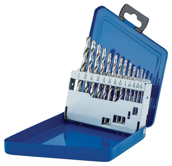 IRWIN 60136 Drill Bit Set, Standard, 13-Piece, M2 Steel, Bright