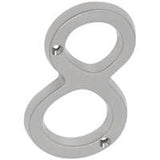 Schlage SC2-3086-619 House Number, Character: 8, 4 in H Character, Nickel Character, Solid Brass