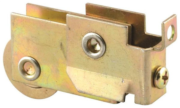 Prime-Line N 6624 Door Roller, 1-1/8 in Dia Roller, 5/16 in W Roller, Steel, Bottom Mounting