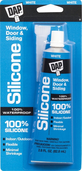 DAP 7079800752 Window and Door Sealant, White, -40 to 400 deg F, 2.8 fl-oz Squeeze Tube