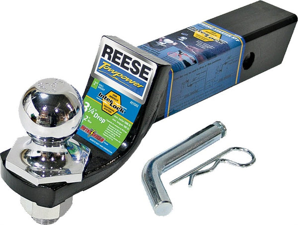 REESE TOWPOWER 21543 Interlock Towing Starter Kit, Steel, Black/Chrome, Powder-Coated