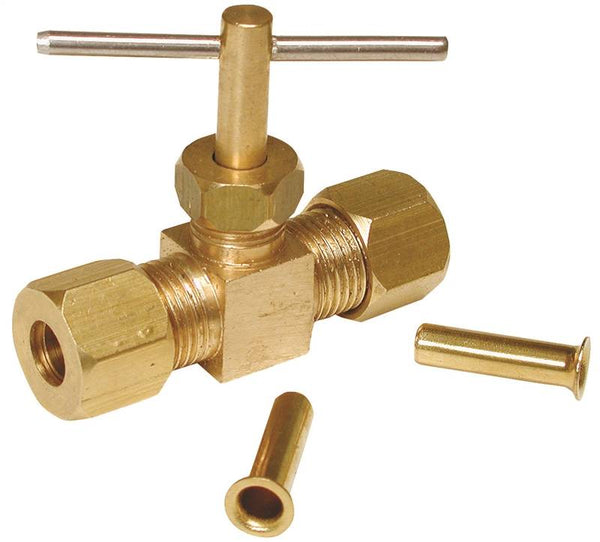Dial 9406 Compression Needle Valve, Straight, Brass, For: Evaporative Cooler Purge Systems