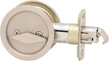 Kwikset 335 15 RND Pocket Door Lock, Satin Nickel, 2-3/8 in Backset