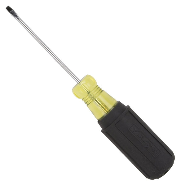 Vulcan MP-SD01 Screwdriver, 1/8 in Drive, Slotted Drive, 6-1/2 in OAL, 3 in L Shank, Rubber Handle