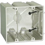 SLIDERBOX SB-2 Electrical Box, 2 -Gang, 4 -Outlet, 2 -Knockout, 1/2 in Knockout, Polycarbonate, Beige/Tan