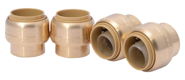 RELIANCE WORLDWIDE U518LFA4 Cap, 3/4 in, Brass, 200 psi Pressure