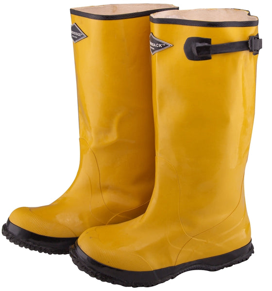 Diamondback RB001-14-C Over Shoe Boots, 14, Yellow, Rubber Upper, Slip on Boots Closure