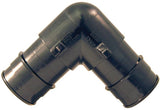 Apollo Valves ExpansionPEX Series EPXPAE15PK Pipe Elbow, 1 in, Barb, 90 deg Angle, Poly Alloy, 200 psi Pressure