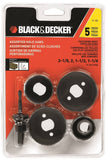 Black+Decker 71-120 Hole Saw Kit, 5-Piece, Steel