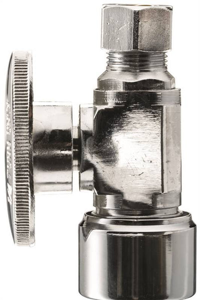 Plumb Pak PP2068POLF Stop Valve, 5/8 x 3/8 in Connection, Compression, Brass Body