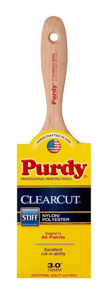 Purdy Sprig Clearcut 144380130 Trim Brush, 3 in W, Nylon/Polyester Bristle, Beavertail Handle