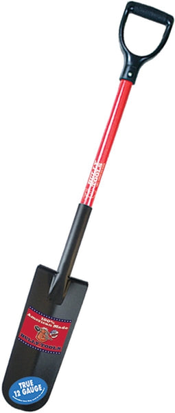 BULLY Tools 82535 Drain Spade Shovel, 5-1/4 in W Blade, Steel Blade, Fiberglass Handle, D-Shaped Handle, 32 in L Handle