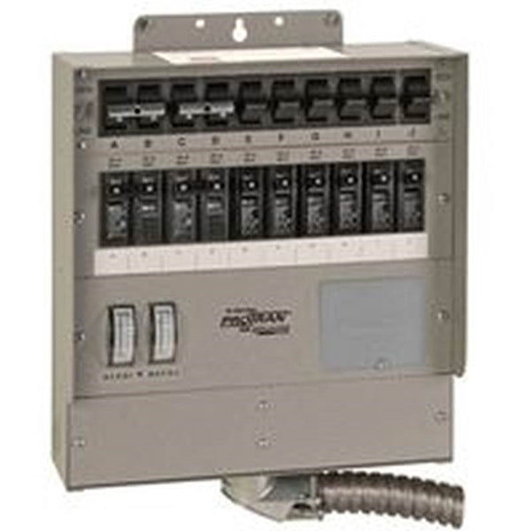 RELIANCE CONTROLS Pro/Tran 2 510C Transfer Switch, 1 -Phase, 50 A, 120 V, 15 -Circuit, Surface Mounting