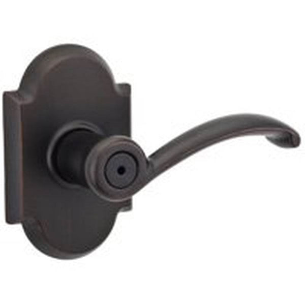 Kwikset 97300-902 Privacy Door Lock, Lever Handle, Venetian Bronze, 2-3/8 to 2-3/4 in Backset, Reversible Hand