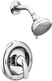 Moen 82604 Shower Faucet, 1.75 gpm, Metal, Chrome Plated, Lever Handle, 1-Handle