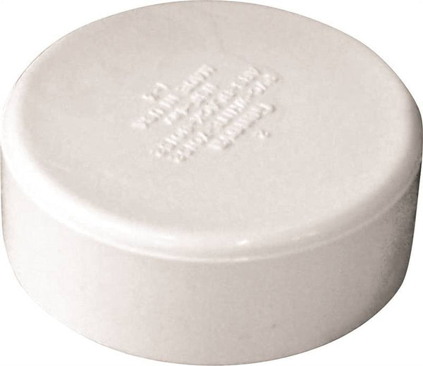 CANPLAS 193082 Pipe Cap, 2 in, Hub, PVC, White