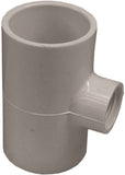 LASCO 401210BC Reducing Pipe Tee, 1-1/2 x 3/4 in, Slip, PVC, SCH 40 Schedule