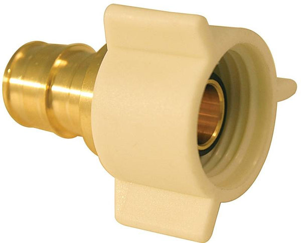 Apollo Valves ExpansionPEX Series EPXFA12S Swivel Pipe Adapter, 1/2 in, Barb x FNPT, Brass, 200 psi Pressure