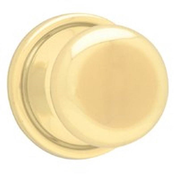 Kwikset 788H 3BX Dummy Door Knob, 2-3/8 in Dia Knob, Polished Brass