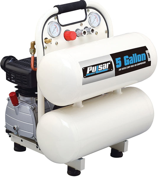 PULSAR PCE6050T Portable Air Compressor, 5 gal Tank, 3.5 hp, 120 V, 115 psi Pressure, 5.2 cfm Air