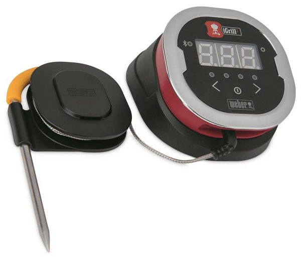 Weber iGrill 2 7203 Thermometer, -22 to 572 deg F, Digital Display, 5 in L Probe, Black, For: Grills