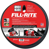 Fill-Rite FRH10020 Fuel Transfer Hose Male, 20 ft L, Neoprene, Black
