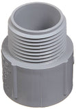 Carlon E943JRR Conduit Adapter, 2 in Male, 2.71 in Dia, 2.09 in L, PVC, Gray