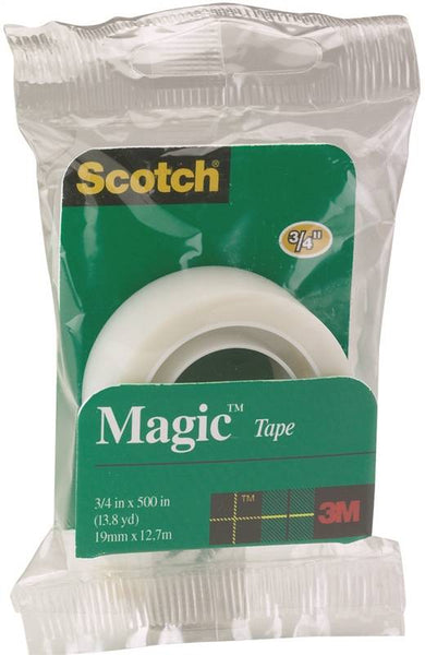 Scotch Venture Tape 205 Filament Tape, 500 in L, 3/4 in W, Polypropylene Backing, Clear