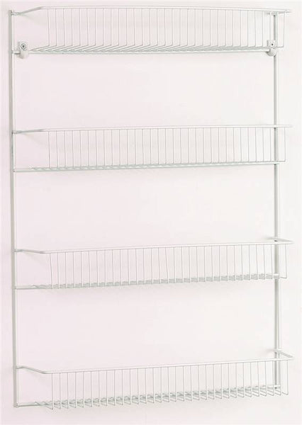 Rack 4-tier Door/wall Epxy Wht