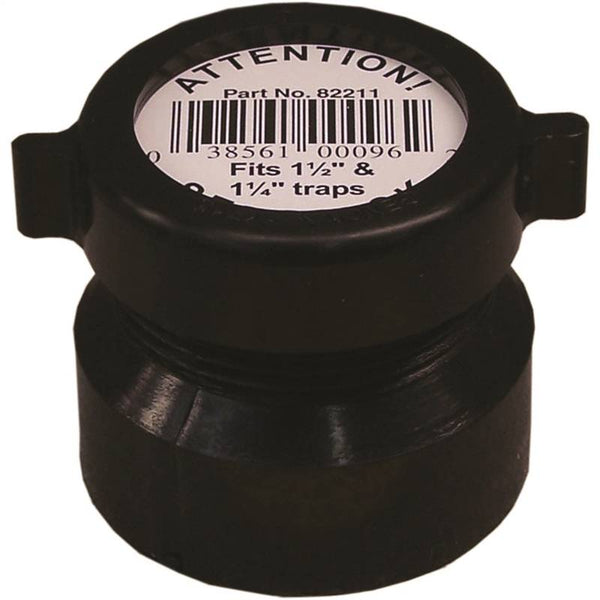 CANPLAS 102851ABC Trap Pipe Adapter, 1-1/2 in, Hub x Slip, ABS, Black, SCH 40 Schedule