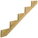 UFP 279714 Stair Stringer, 59.77 in L, 11-1/4 in W, 5-Step, Wood, Yellow, Treated