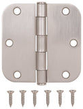 ProSource 20347SNX Door Hinge, Steel, Satin Nickel, Loose Pin, 180 deg Range of Motion, Screw Mounting